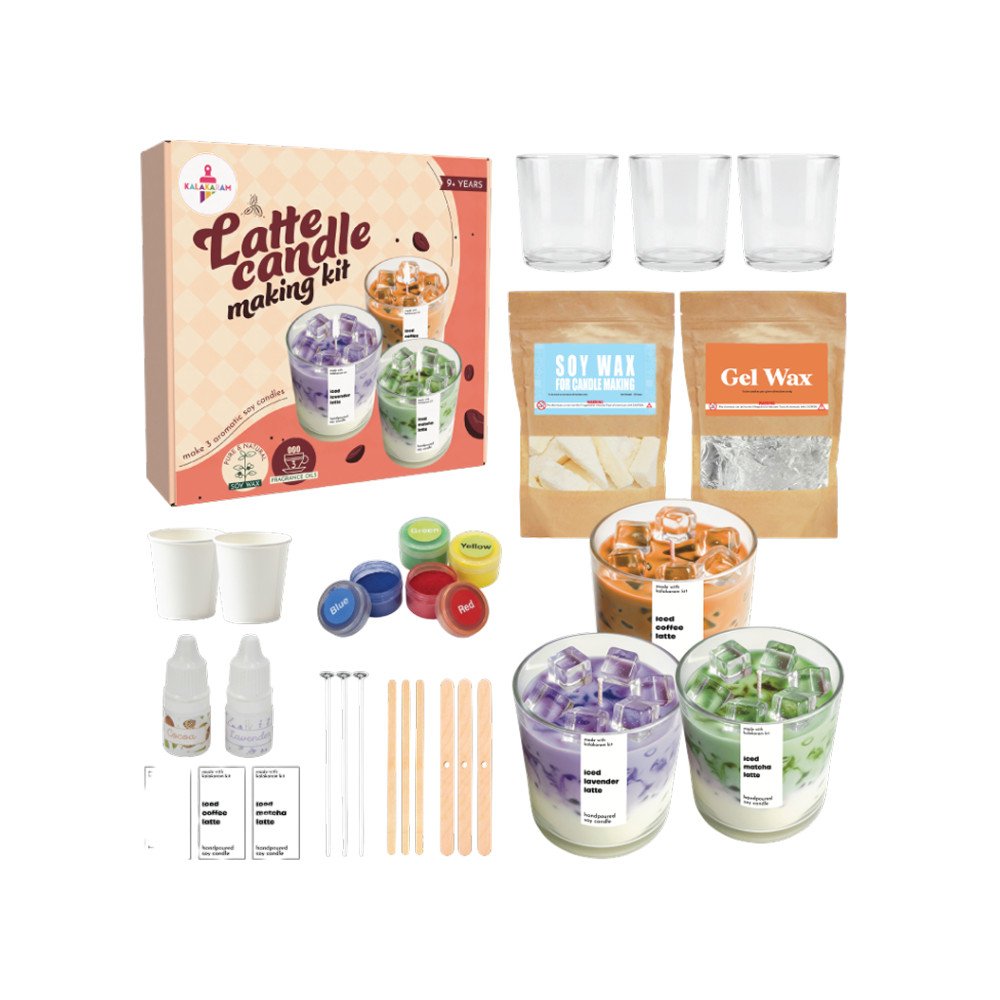Kit Fabrication Bougies En Cire De Soja Avec Cristaux - DIY, 2 Bougies, Mèches, Boîtes Métalliques, Autocollants