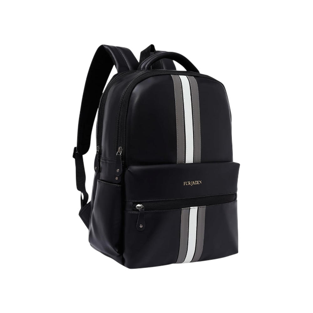 black faux leather backpack india Fur Jaden Faux Leather Laptop Backpack (Black) Price