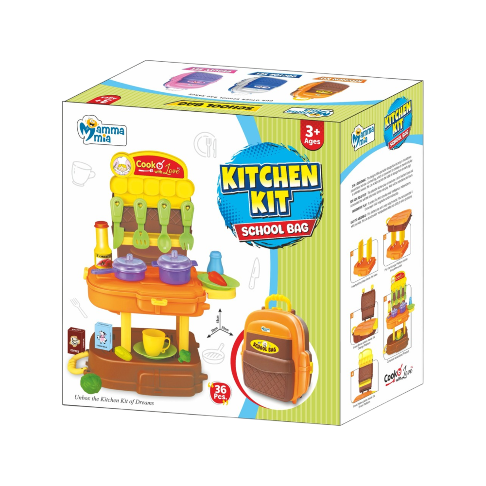 Mamma mia School Backpack Kitchen Play Set Price - Buy Online at