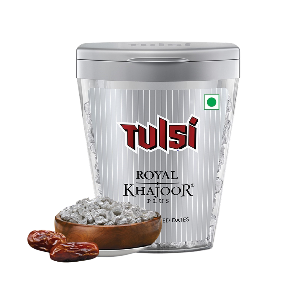 tulsi royal khajoor is tobacco or not Plus Silver Coated Dates with Cardamom Buy Tulsi Royal Khajoor Plus
