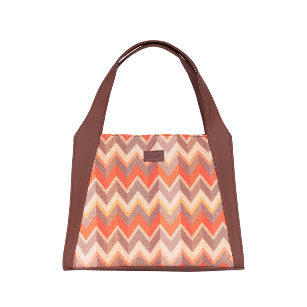 Zouk Tidal wave Trapezia Tote Bag (Orange) Price - Buy Online at