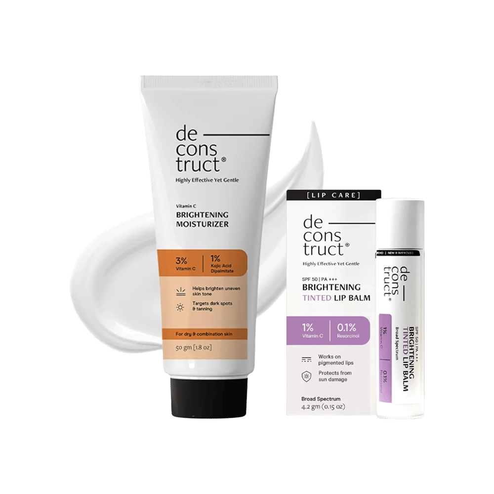 Deconstruct Vitamin C Brightening Face Moisturizer + SPF 50 Tinted Lip Balm (Light Pink) Combo Price