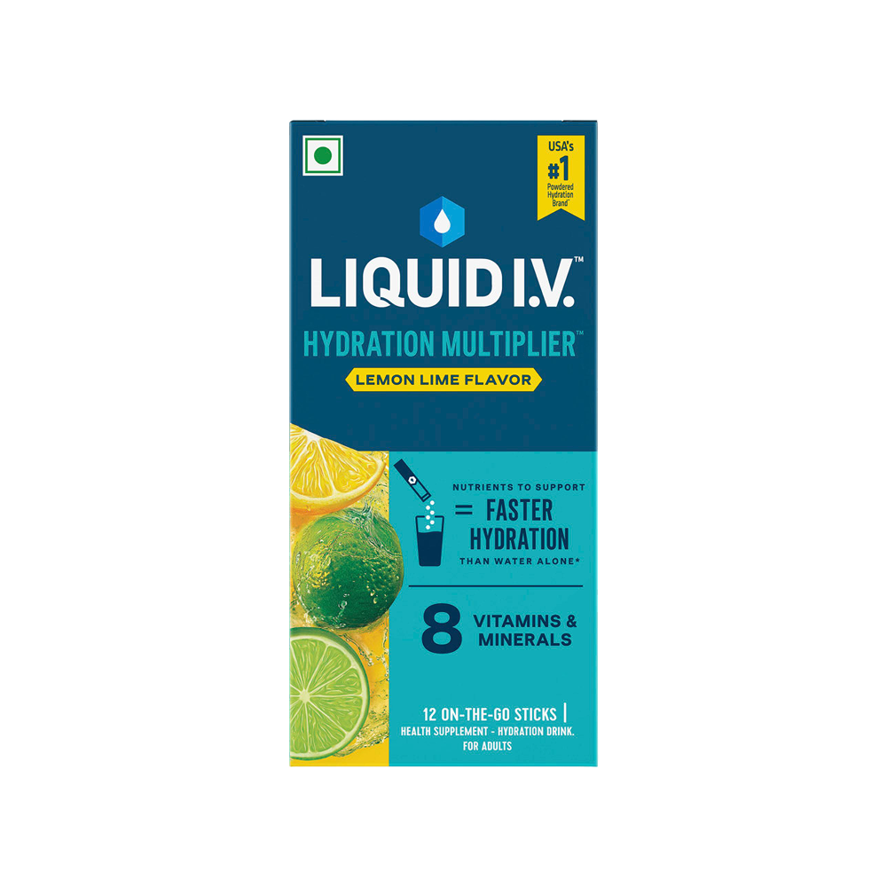 Liquid IV Hydration Multiplier Lemon Lime Electrolyte Drink Mix