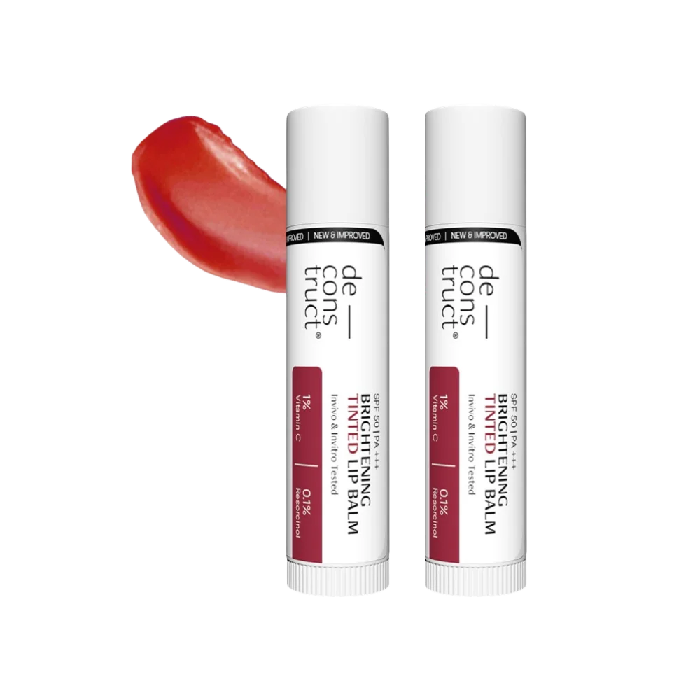 deconstruct vitamin c lip balm Brightening with SPF 30 | For Dark, Pigmented, Dry, Flaky Lips | Brightens Pigmented Lips | for Dark Lips Deconstruct Vitamin-C SPF50 Tinted Lip