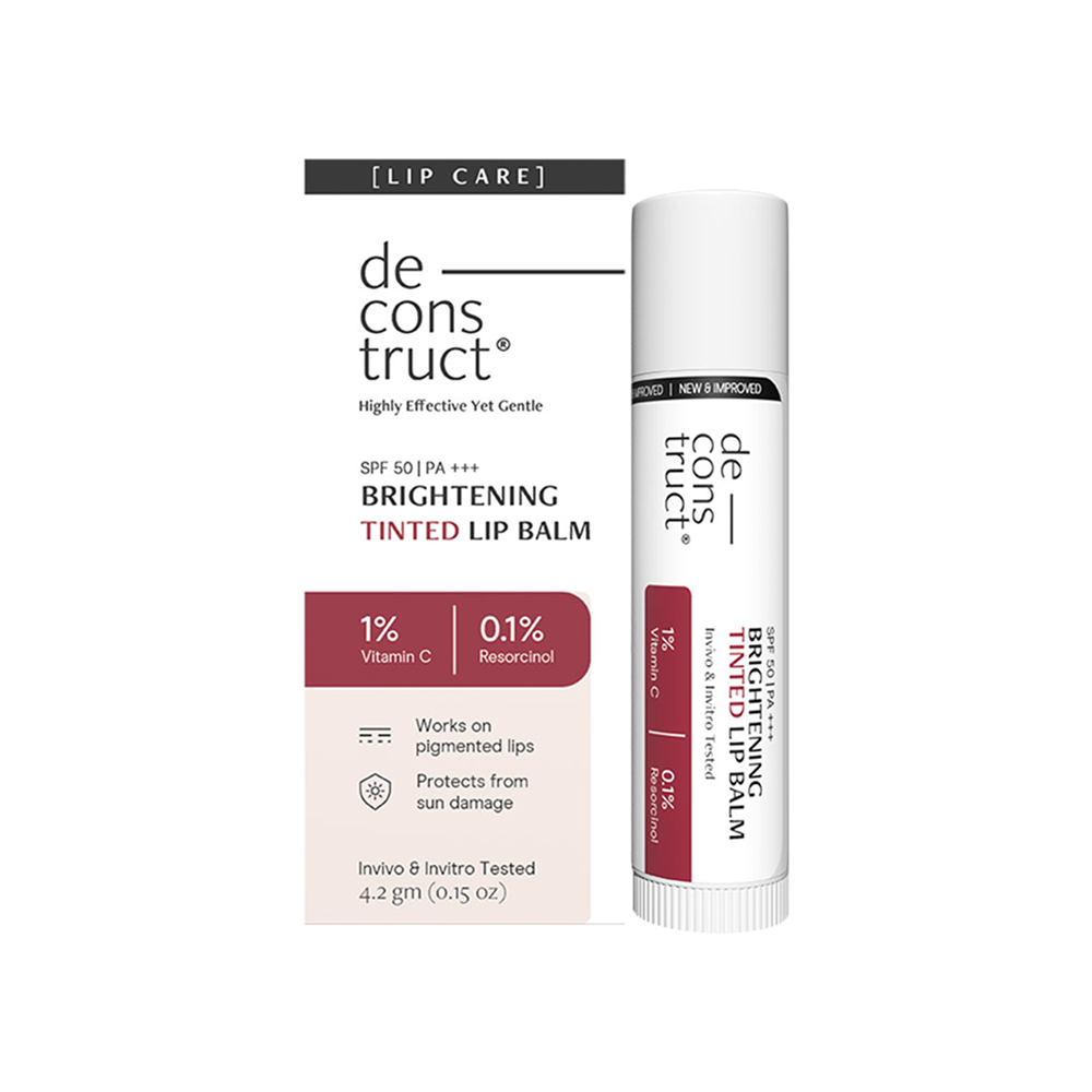 deconstruct vitamin c lip balm Brightening Face Moisturizer + Brightening with SPF 50 & Vitamin C (Transparent) Combo Price Buy Deconstruct Brightening Tinted Lip