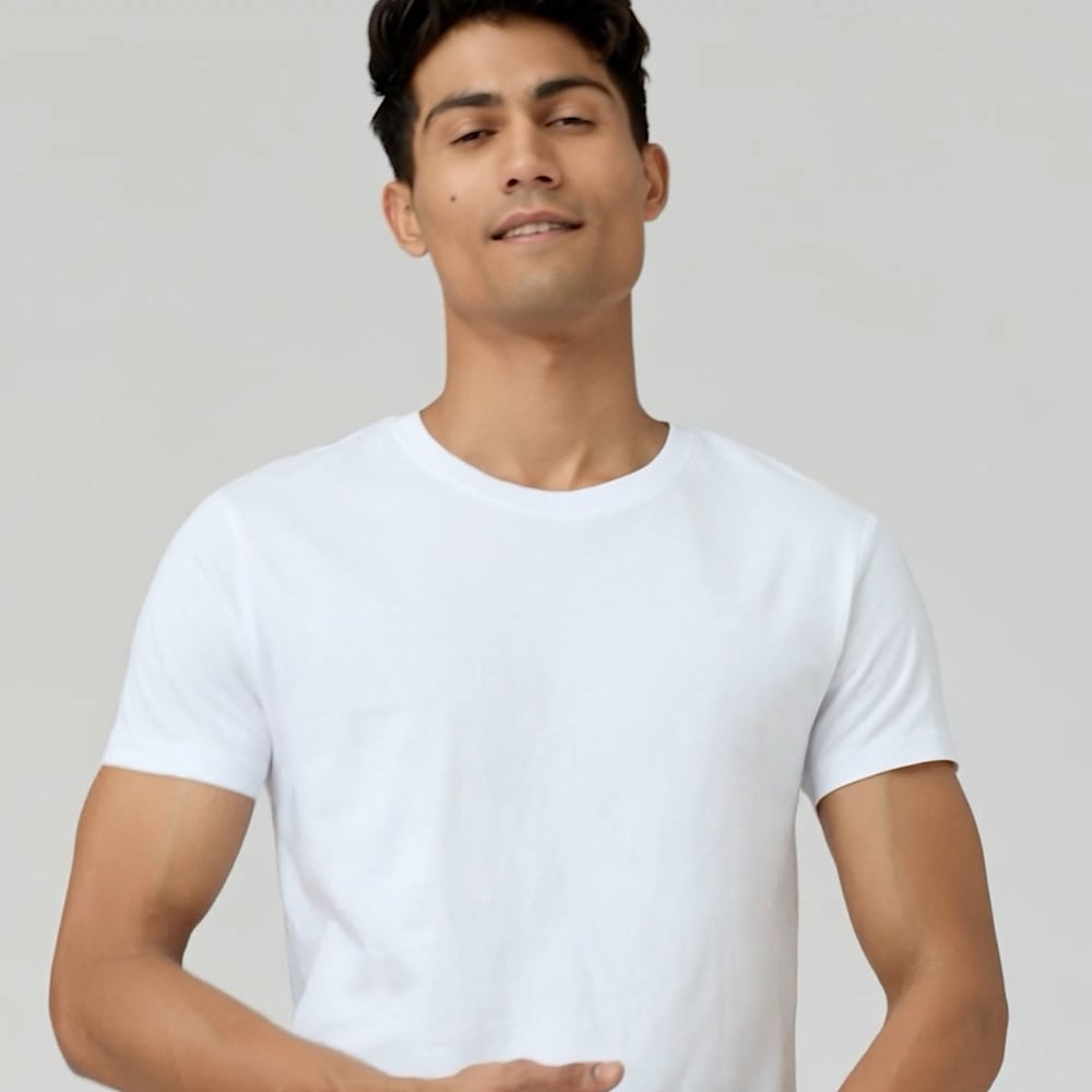 XYXX Pace Combed Round Neck Men's T-shirt (Polar White) Price