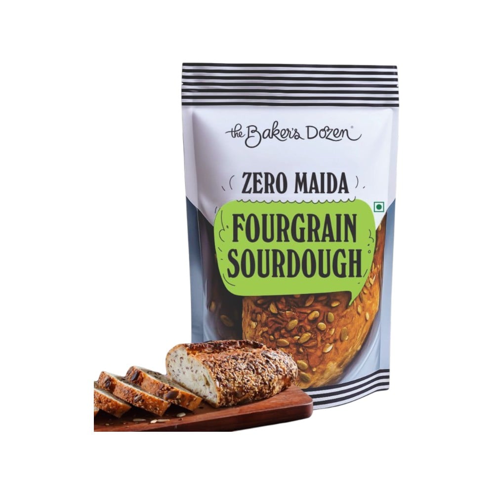 The Baker's Dozen Fourgrains Sourdough Bread (Zero Maida) Price