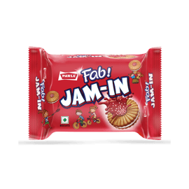 Parle Fab Jam-In Mixed Fruit Sandwich Biscuits 150G (BUY 1 GET 1)