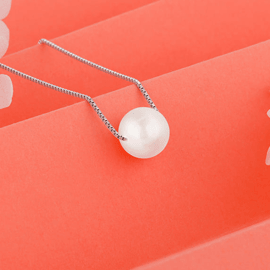 JUSTIN Punk Style Choker Necklace – Silver Plated Zircon & Pearl Pendant, Adjustable