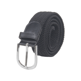 Zoro Canvas Nylon Regular Black Textured Belt (No Holes) (Black