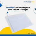 Worldone My Clear Bag Button File Folder (Transparent) Price - Buy ...