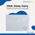 Worldone My Clear Bag Button File Folder (Transparent) Price - Buy ...