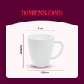 Larah by Borosil Opalware Mug "Together We are Home" (390 ml, White ...