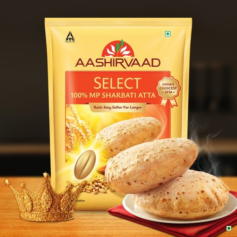 Atta Rajpot Aashirvaad Select Sharbati Atta (10 kg) Price - Buy Online at ₹566 in India