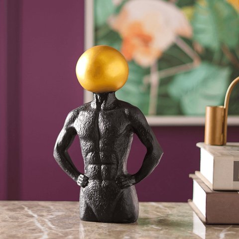Marvel Musclecraft Accent Sphere Shape Showpiece (Black) - The Artment ...