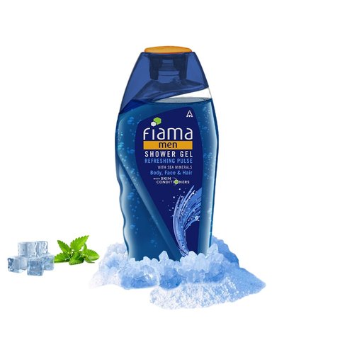 Fiama Di Wills Men Refreshing Pulse Duschgel – 250 Ml, 3-in-1 Für Körper, Gesicht & Haare, Mit Mikro-Conditioner, Für Männer