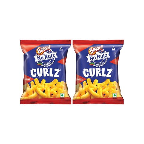 Bingo Baked No Rulz Masala Curlz Puffs - Pack of 2 Price - Buy Online ...