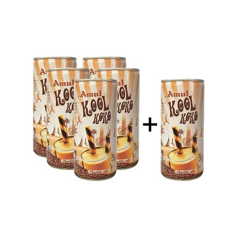 Mat Kool Choco Amul Kool Koko Chocolate Flavoured Milk (Can) - Buy 5 Get 1 Free Price ...