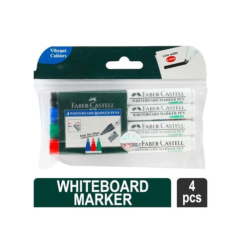 Faber-Castell Whiteboard Markers - Pack of 4 (Multicolor) Price - Buy Online at ₹110 in India