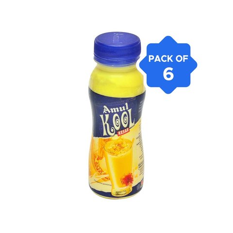 Amul Kool Kesar Flavoured Milk - Pack of 6 Price - Buy Online at Best ...