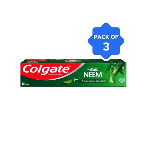 Colgate Active Salt with Neem Toothpaste - 200 g - Pack of 3 Price ...