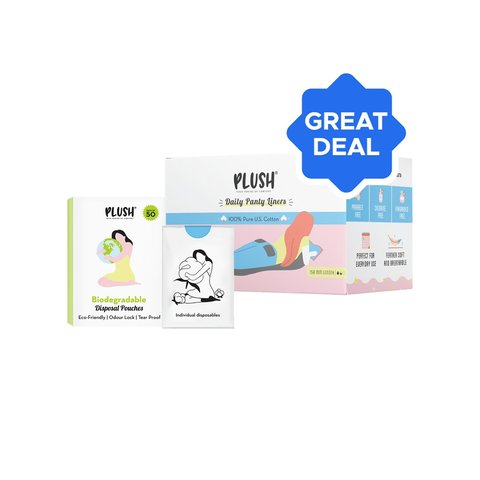 Plush Biodegradable Disposal Bag + Daily Panty Liners (for Non Period