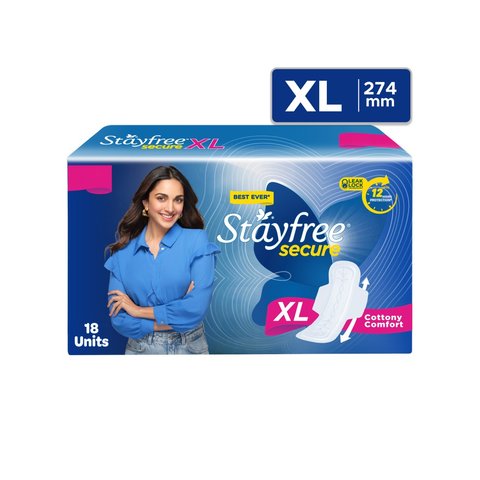 Stayfree Secure Cottony Soft Sanitary Pads (Extra Large Wings) Price ...