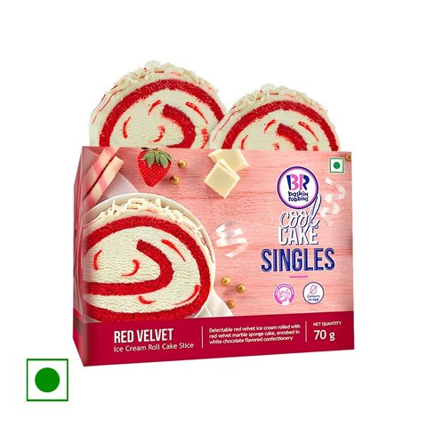 Pink Robbins Baskin Robbins Red Velvet Roll Ice Cream Cake Slice Price - Buy Online ...