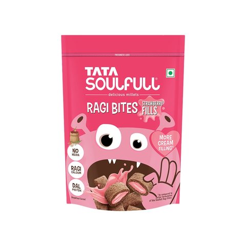 Tata Ragi Powder Tata Soulfull Strawberry Fills Ragi Bites Cereal Price - Buy Online at ...
