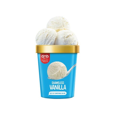 Kwality Walls Shameless Vanilla Frozen Dessert Tub Price Buy Online At 135 In India