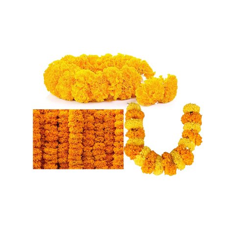 Yellow Marigold Flower String + Orange Marigold Flower String / Garland ...