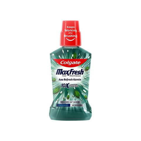 Colgate maxfresh plax antibacterial fresh mint mouthwash 24 7 fresh 