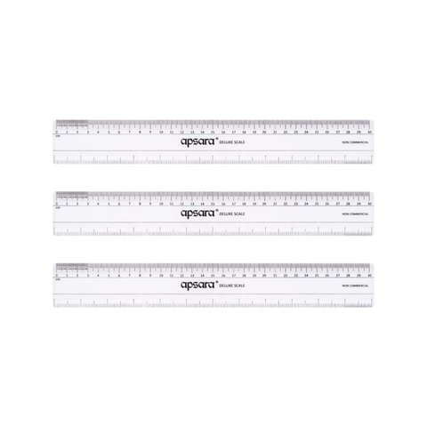 Apsara Ruler Apsara Deluxe 30cm Scale - Pack of 3 (Transparent) Price - Buy Online ...