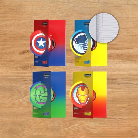 Hulk Classmate Notebook Classmate Avengers 3-in-1 Flip Cover Single Line Notebook Set - Pack of ...