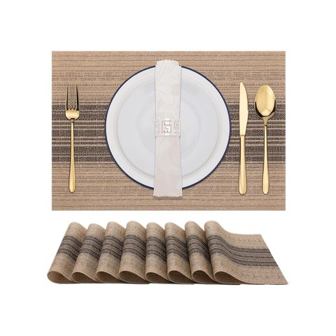 Concensus Place Mat Cpensus Vinyl Dining Table Placemat (Brown) Price - Buy Online at ₹499 ...