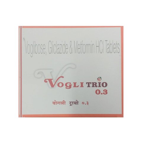 Vogli Trio 0.3mg Strip of 10 Tablets Price - Buy Online at ₹188 in India