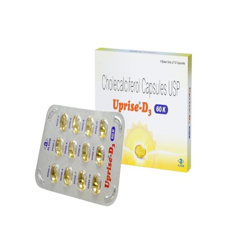 Uprise D3 60k Strip of 12 Softgel Capsules Price - Buy Online at ₹394