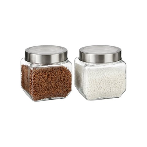 Cutting Edge Glass Cubic Jar Container Set Price - Buy Online at Best ...
