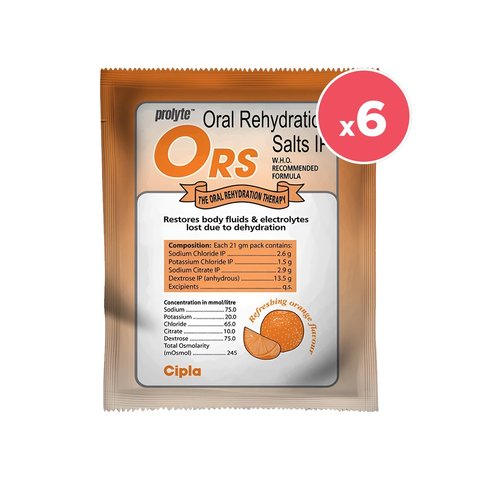 Prolyte ORS (Orange) - Pack of 6 Price - Buy Online at ₹131 in India