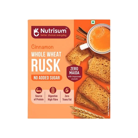Nutrisum Whole Wheat Cinnamon Rusk Price - Buy Online at Best Price in ...