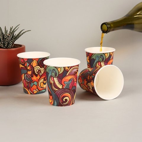 Corepac Corepac Abstract Print Disposable Juice Glass (250 ml) Price - Buy ...