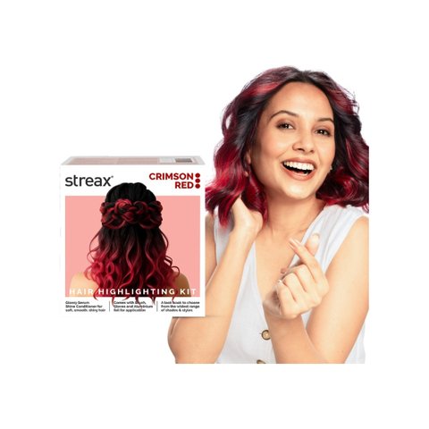 Streax Highlighting Hair Colour Kit (Crimson Red) Price - Buy Online at ...
