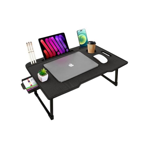 Adify Smart Multipurpose Foldable Laptop Bed Table (Black) Price - Buy ...