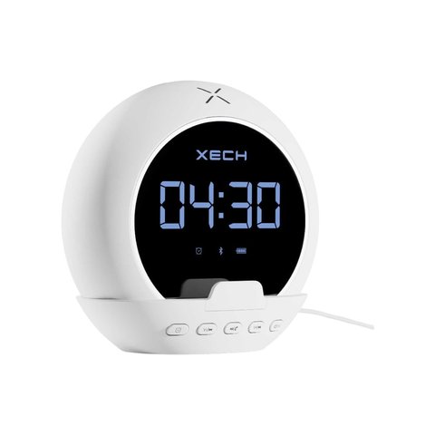 Dex Tech Clock Xech Ellipse Digital Table Clock with Bluetooth Speaker (White) Price ...
