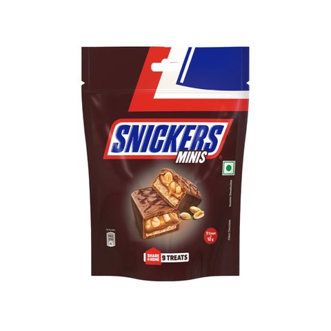 Pastaio Snickers Inida Snickers Minis Peanut Filled Chocolate Pack (10 x 12 g) Price - Buy ...