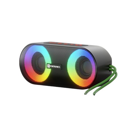 Portronics Portable Bluetooth Speaker with RGB Lights (Pixel 3, 20W ...