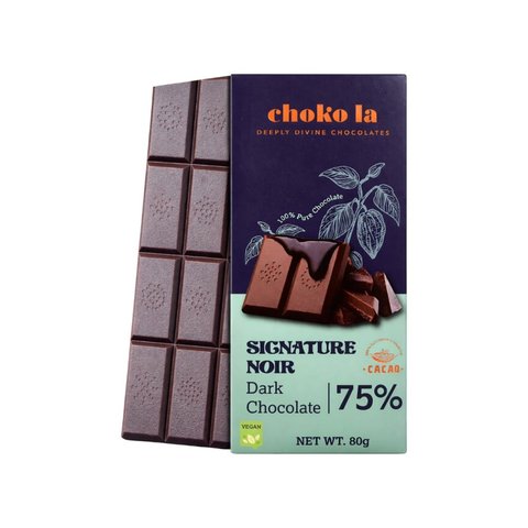 Choko La 75% Signature Noir Dark Chocolate Bar Price - Buy Online at