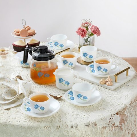Cello Dazzle 15 Pcs High Tea Set (Opalware) Price - Buy Online at ₹1309 ...