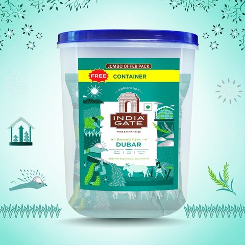 India Gate Dubar Basmati Rice Jar (Long Grain) Price - Buy Online at ...