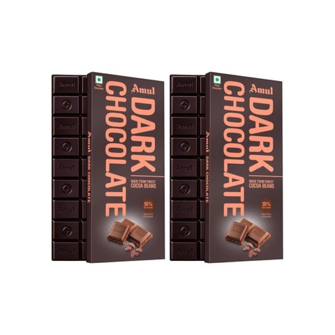 Amul 55% Cocoa Dark Chocolate Bar Price - Buy Online at ₹357 in India